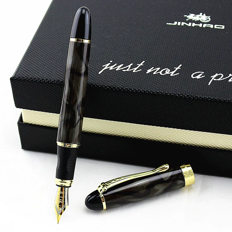 Высокого качества Jinhao 450 самопишущее перо полностью металлический золотой зажим роскошный бренд ручки Канцтовары офисный школьный принадлежности