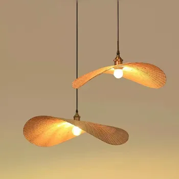 

New Chinese Bamboo Chandelier Lights Japanese Tatami Teahouse Zen Hanging Lamp Southeast Asian Living Room Bedroom Trestle Lamp