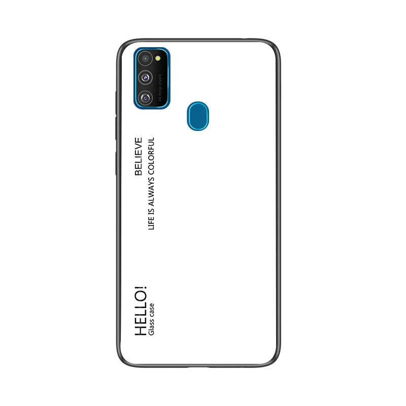 3 Градиент Стекло чехол для samsung Galaxy J4 Core M30S A50S A30S A20S A10S A90 5 г Примечание 10 Pro A80 A70 A60 A50 A40 A30 M20 M10 крышка - Цвет: 3