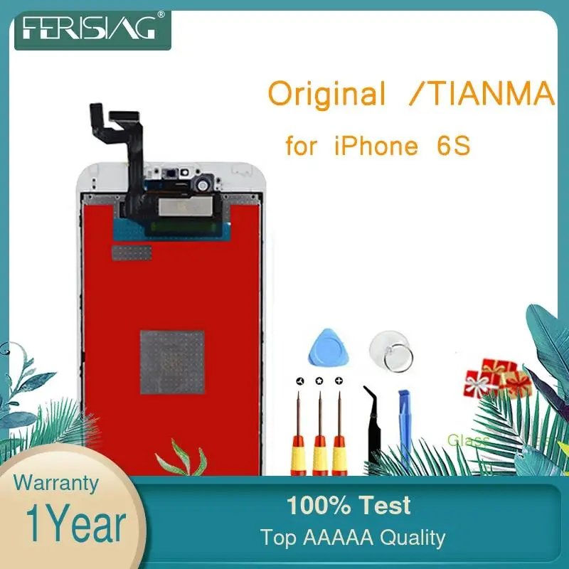 6S OEM/TIANMA завод А + ЖК экран для iphone 6s часть дисплея стеклянная Сенсорная панель