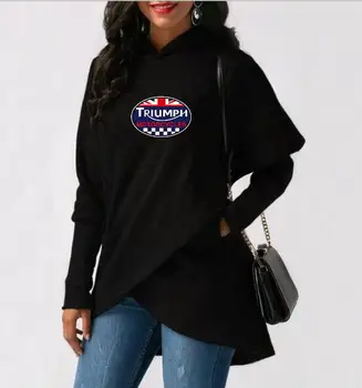 

Women's new Triumph motorcycles loose hoodie women long sleeves warm riverdale hooded pullover casual jacket