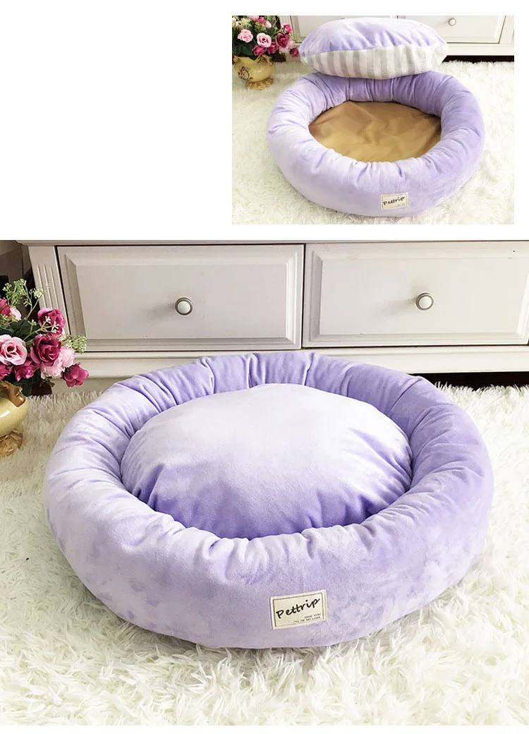 Мягкая флисовая подушка для кровати для домашних животных милая розовая кровать для щенков Маленькие Средние Большие кровати для собак мягкие теплые домики для собак кровать для коврик для кошек для собак
