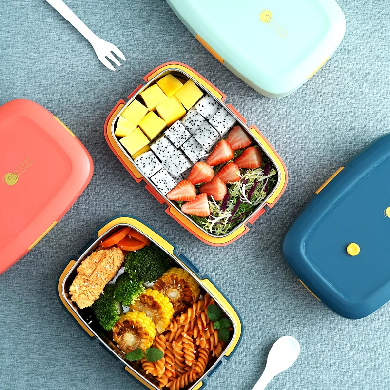 

NEW 304 Stainless Steel Lunch Box For Student School Leak-proof Bento Box Camping Picnic Box Storage Container