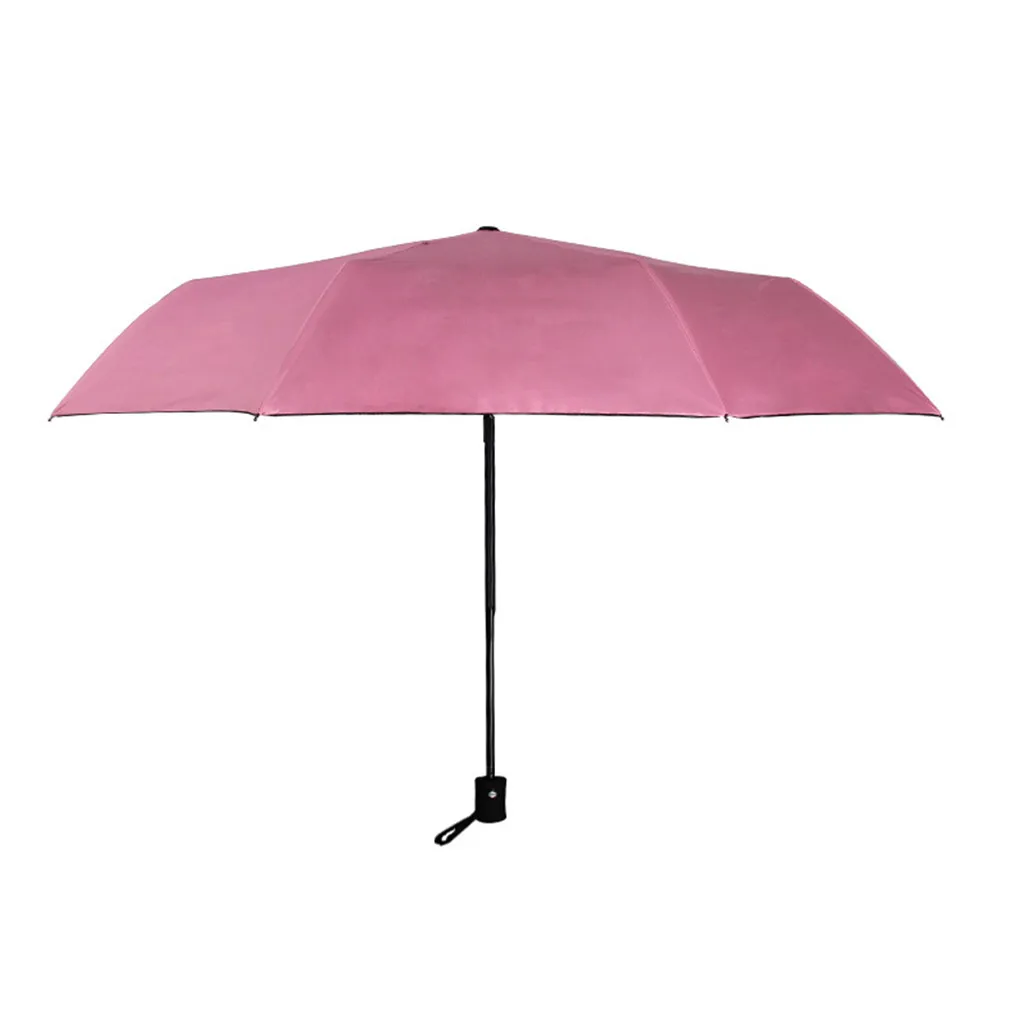 Зонт ветрозащитный зонт обратный 3 складной с УФ защитой девушка перевернутый Зонт Автоматический меняющий цвет зонтик#45 - Цвет: Pink