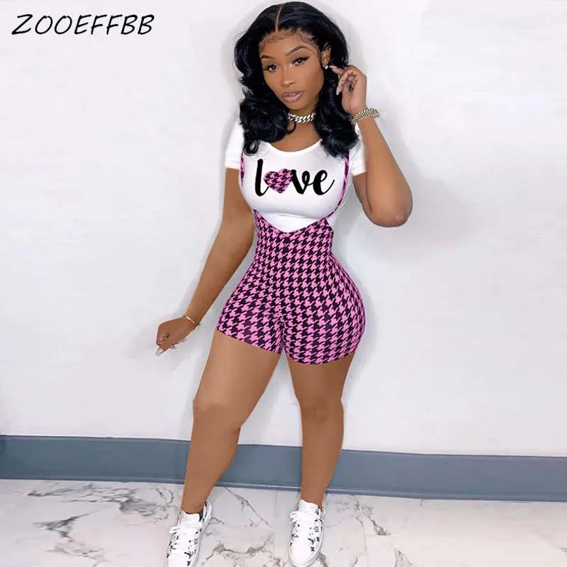 Zooefbb-Ropa de talla grande estético para mujer, conjunto de 2 piezas, Top de corsé y mono a cuadros, trajes de salón, conjuntos a juego