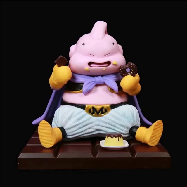 ドラゴンボール超アニメフィギュア脂肪ブウ置物かわいいブウフィグマ魔人ブウ食べるプディングドーナツjuguetes