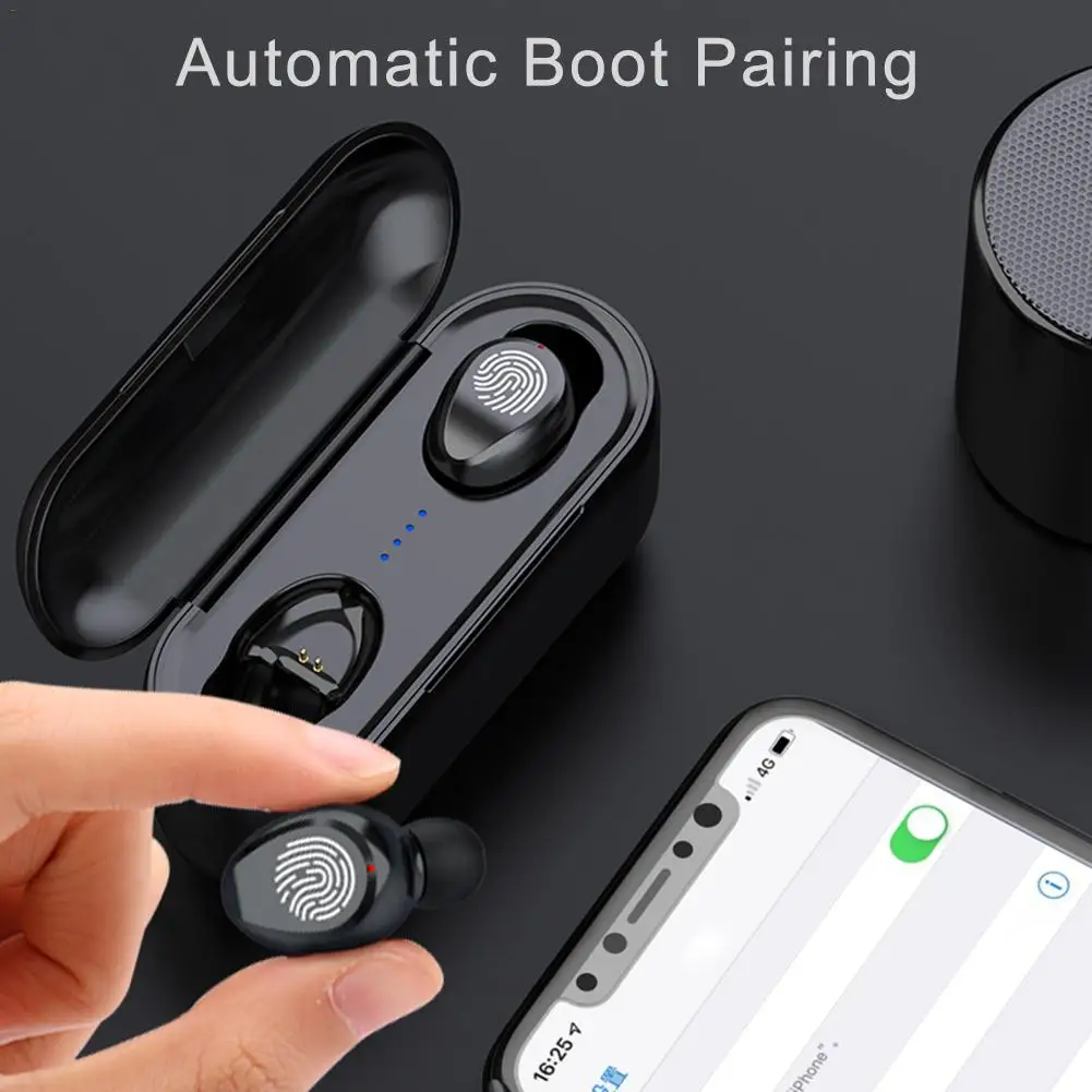F9 TWS Bluetooth Earphone 5.0 Wireless Bluetooth Headset Stereo Bass Wireless Earphones With Microphone With 3200mAh Charger Box