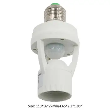 

110-240V Socket E27 Converter Lamp Base with PIR Motion Sensor Intelligent Bulb Switch Lamp Socket Holder Adapter Converter