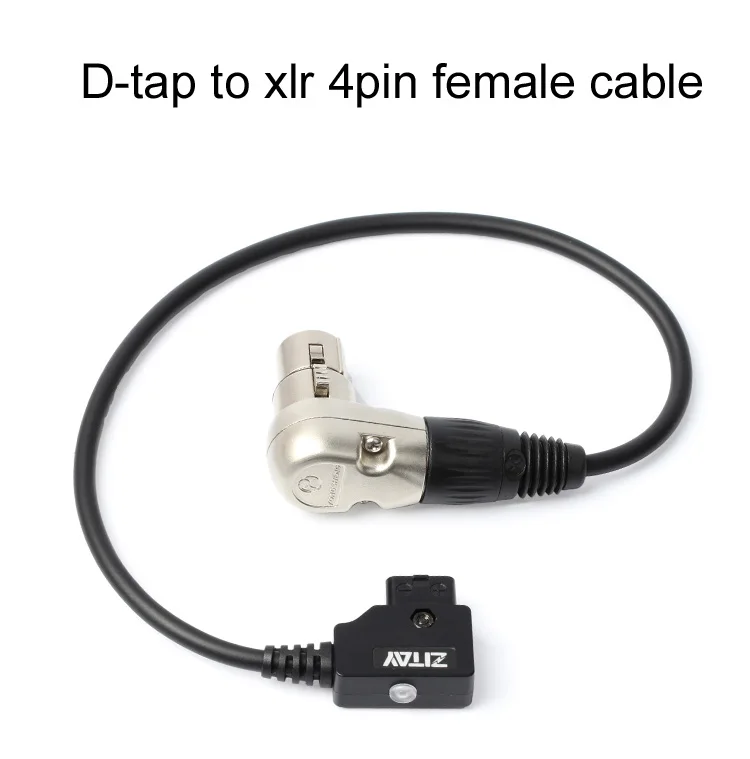 

D-Tap DTAP to Female Angle 4-Pin XLR Cable for Power Supply Battery and Camera F55 power cable 0.3m