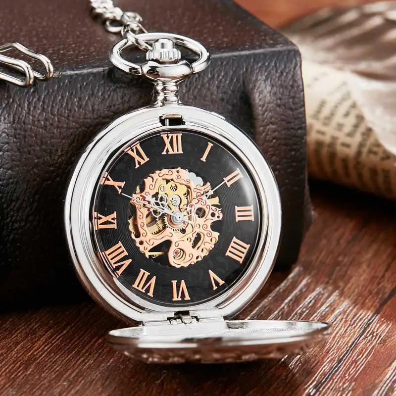 TREEWETO Orologio da taschino personalizzato da uomo e da donna, al quarzo, incisione personalizzata, con catena, confezione regalo, regalo di nozze