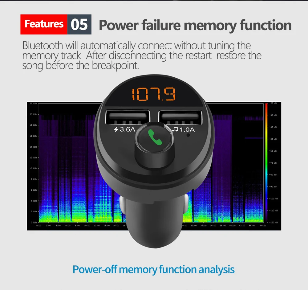 Rovtop Bluetooth автомобильный комплект громкой связи беспроводной fm-передатчик 3.1A 3.6A Быстрая зарядка двойной USB зарядное устройство lcd TF карта Автомобильный MP3-плеер