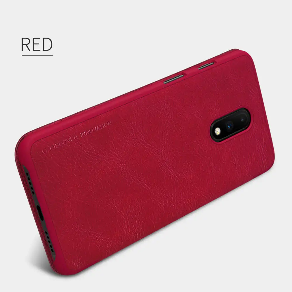 Кожаный флип-чехол Nillkin Qin с карманом для карт, Ультратонкий чехол для OnePlus 7 Pro sony Xperia 10 Plus L3 1 LG G8 ThinQ