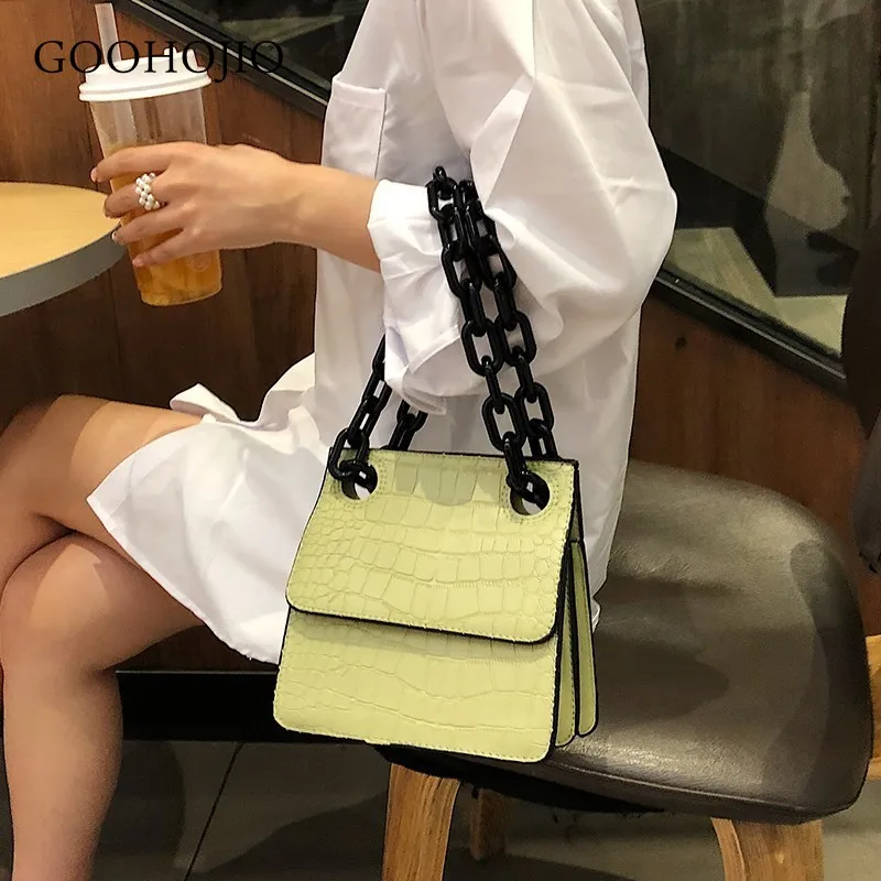 

Luxury Handbags Women Bags Designer Candy Color Alligator Bags for Women 2019 Vintage Fashion Square Shoulder Messenger Bag Sac