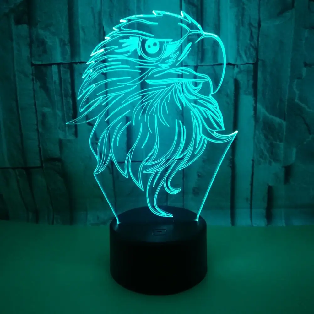 

Foreign Trade New Style Bird 3D Night Lamp Colorful Touch Control 3D LED Visual Lamp Household Indoor Decoration 3D Small Table