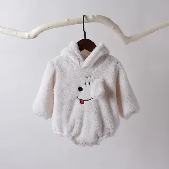 

2020 New Cute baby Newborn Baby Princess Girl Clothes Long Sleeve Hoddies Smile Face Romper Clothes Autumn Winter Wear 0-18m