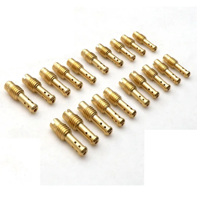 

20pcs Motorcycle Carburetor Pilot Jet 8 Bleed Holes for MIKUNI VM/TM/TMX VM22/210 AX100 EN GN TZR TM TMS Carb Size 10-57.5