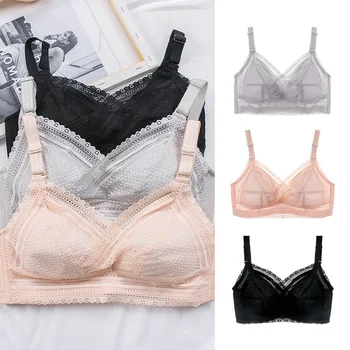 

Large Size Lace Bralette Padded Push Up Bra Lingerie Plus Size Solid Brassiere Underwear Padded B C Bh Plus Bras for Women