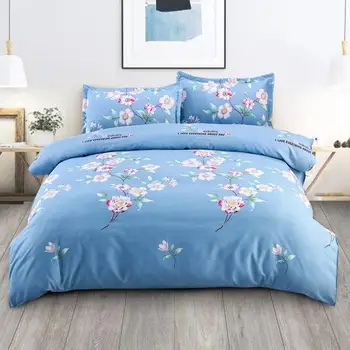 

High Quality Sets For Bed 4pcs With Flower Pattern Warm Cotton Bedding Set With Pillowcase Bed Sheet Duvet Cover 79x91"