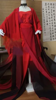 

XuanJi Red Wedding Costume Female Bride Wedding Hanfu for Anime Heaven Official's Blessing Tian Guan Ci Fu Cosplay Hanfu