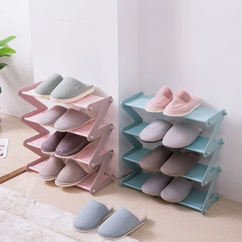 

Z-shaped Shoe Rack Living Room Simple Assembly Shoe Rack Home Multi-layer Storage Rack for Hallway Cloakroom Entrance