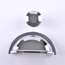 Промывка на поверхности современный минималистичный корпус ухо яркий хромированный цвет ручка шкаф и шкаф ящик полукруг