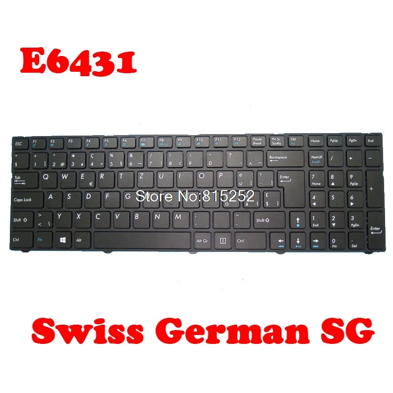

Laptop Keyboard For MEDION AKOYA E6431 MD60135 MD60112 MD60555 MD60554 MD60109 MSN30020922 30020924 With Frame Swiss German SG