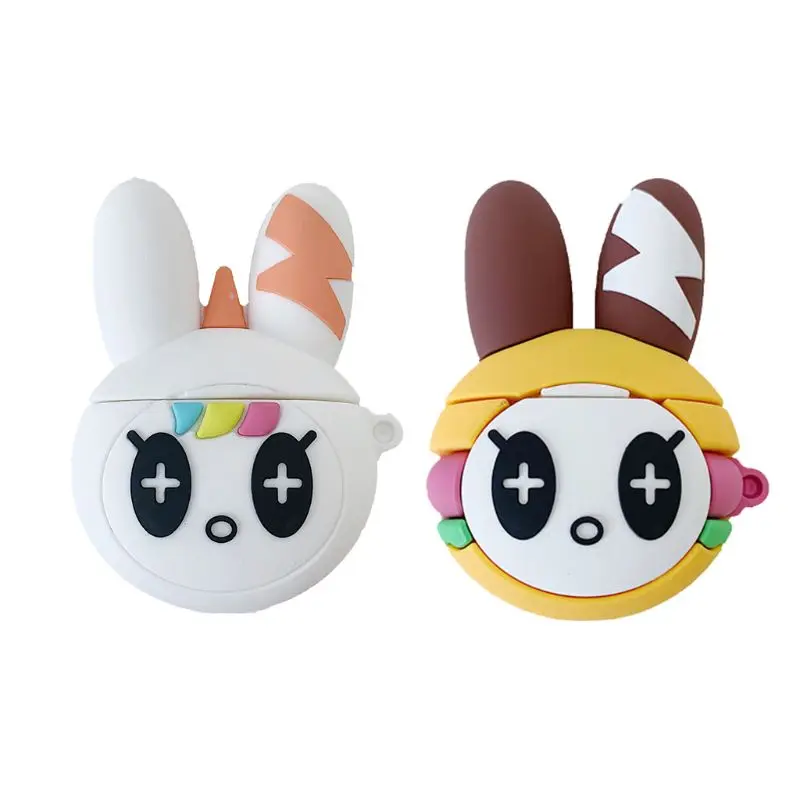 

Unique Rabbit Style Protective Case Silicone Cover for AirPods 1/2 Charging Box for smart watch