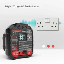 Розетка тестер цепи полярности напряжения стены вилка выключатель Finder с RCD/GFCI K888