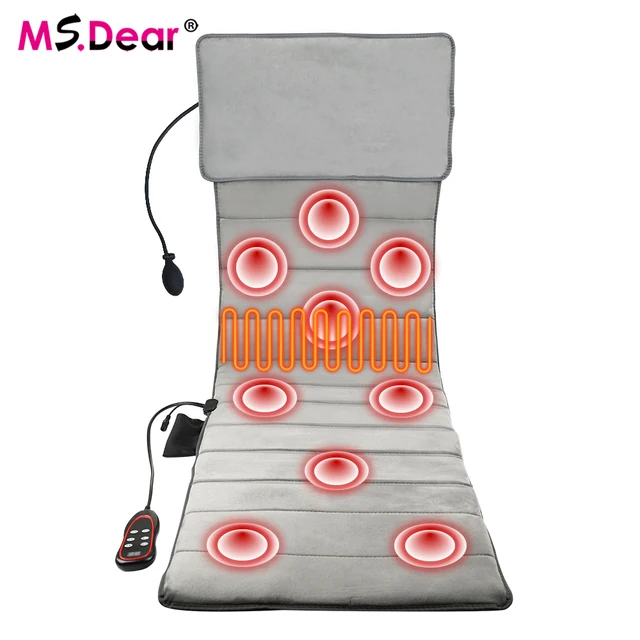 Cervical Massager Pad Electric Heating Vibrating Back Massagee Chair Home Office Neck Waist Back Multifunctional Massage Cushion 1