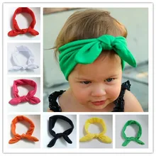 Аксессуары для волос в европейском и американском стиле; Детский головной убор; повязка для волос с ушастым кроликом; 8 цветов на выбор