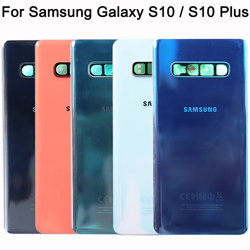 Чехол для аккумулятора S10 для samsung Galaxy S10 S10 Plus S10E, заднее стекло, дверь с камерой, рамка, корпус, чехол, часть