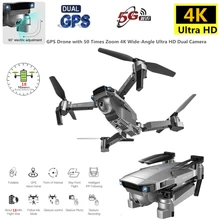 Новая камера Дрон 4K HD Двойная камера профессиональный двойной gps следование за мной Квадрокоптер FPV wifi длинная батарея жизни игрушка для детей