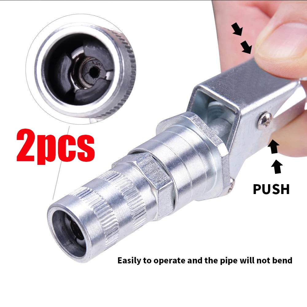 Grease Gun Coupler Lock Pliers Zerk Fitting 10 000 PSI 1/8 Inch NPT Upgraded Clip-off High Pressure Couple |