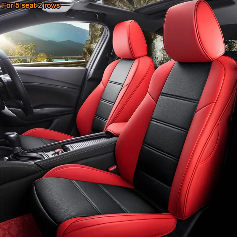 black red Пользовательские автомобильные чехлы для SUZUKI Swift S-CROSS SX4 Alto Alivio Vitara Wagon R liana JIMNY KIZASHI Grand Vitar Splash Ingenis - Название цвета: black red