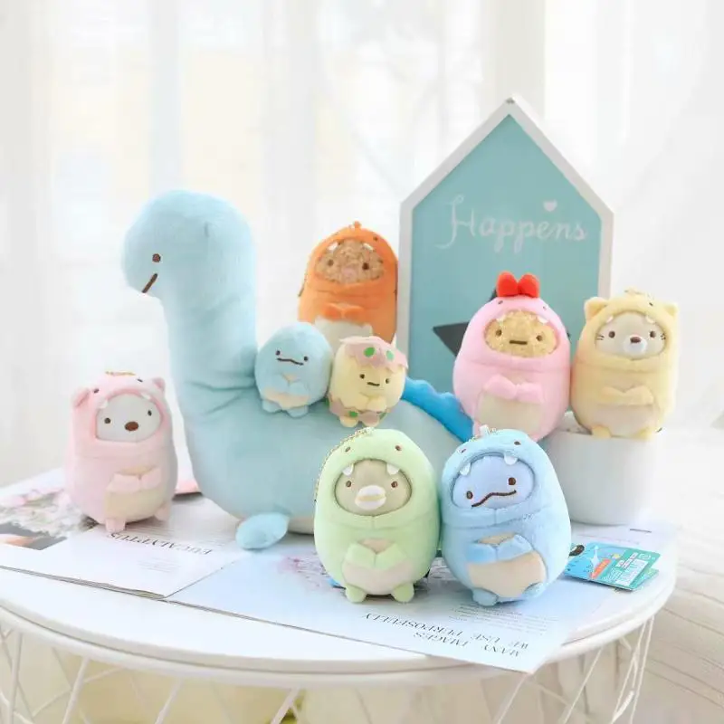 Милая плюшевая игрушка Sumikko Gurashi подвеска в виде динозавра 10 см мягкие игрушки брелок на день рождения Рождественский подарок#3360