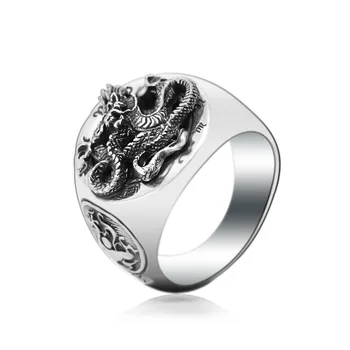 

s925 sterling silver jewelry personality trend men's handmade dragon ring