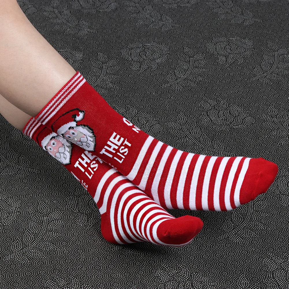 Christmas Stockings Unisex Santa Claus For Man Woman 1 Pair