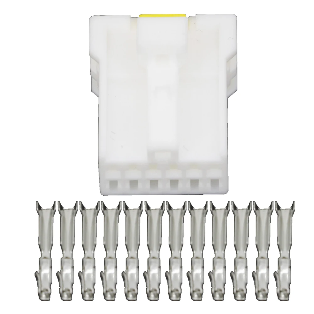 

5 Sets 12 Pin white jacket 1.2 series of automotive connector With terminals DJ7122Y-1.2-21 12P car connector