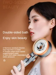 Double-Sided Beauty Skin Filt Shower Head Modern Fashion Pressurized Three Modes Available Hand Hold Bathroom Accessories Shower