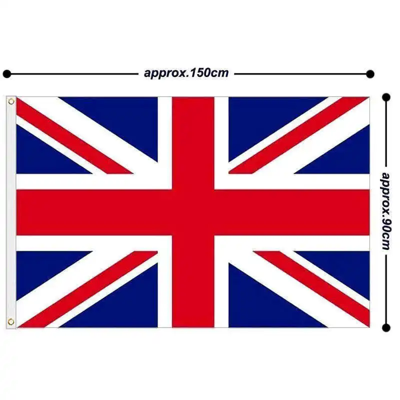 90*150cm Drapeau BRITANNIQUE UK ROYAUME-UNI Bannière Grande Bretagne Union Jack Penn LMD _ HG