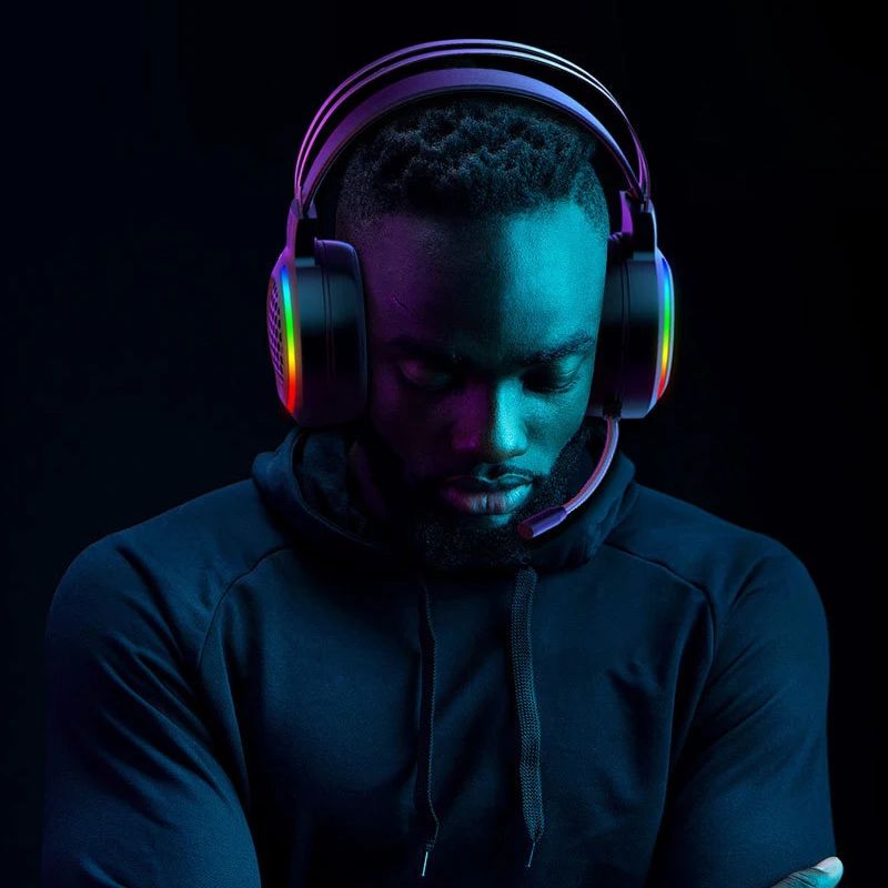 X2 Gaming Headset 7 1 Surround Sound USB 3 5mm Wired RGB Light Gaming Headphones with Microphone for Tablet PC Gamer