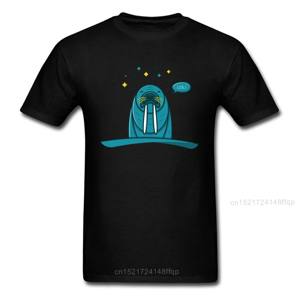 Футболка LOL Walrus для мужчин топы в стиле Харадзюку летняя футболка красивая одежда