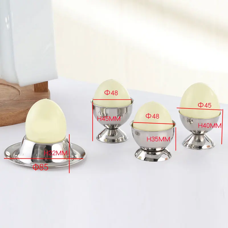 Egg Cup Holder egg cup holder Egg Tray Stainless Steel Soft Boiled Cups Holder Stand Dishwasher Safe