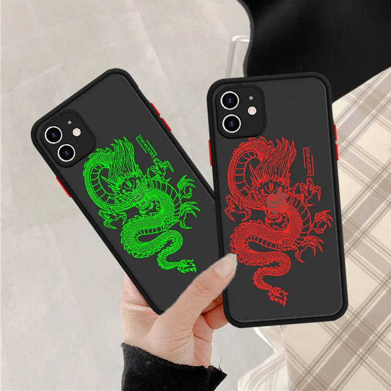 Dragon iPhone 12 Pro Max 11 Pro Max iPhone  SE  Phone Case Traditional Asian Oriental Dragon Majestic Chinese King Dragon iPhone  Case Cover