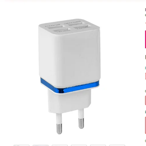 Цвет Phnom Penh 2.1A 4-портовый USB настенное Зарядное устройство смарт-адаптер для путешествий Универсальный Зарядное устройство Разъем для iPhone samsung Xiaomi iPad - Цвет: Синий