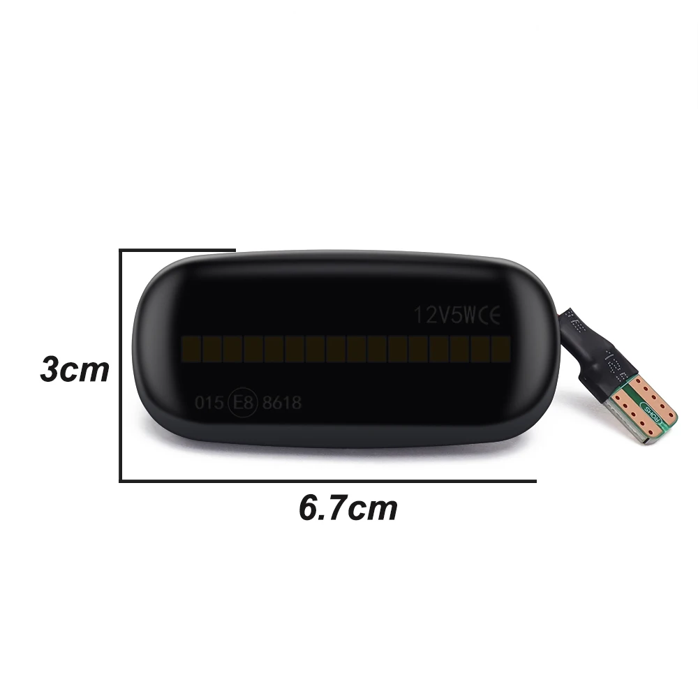 2 шт. желтый динамический боковина крыла маркер указатель поворота светильник