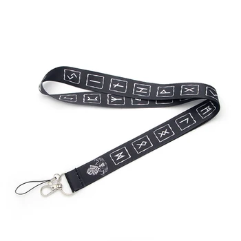 

O469 Wholesale 20pcs/lot Viking Rune Creative Lanyard Badge ID Lanyards Mobile Phone Rope Key Lanyard Neck Straps Accessories