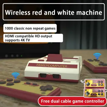 Consola Retro clásica nostálgica de 8 bits, con dos mandos, salida AV para FC NES, 1000 juegos integrados