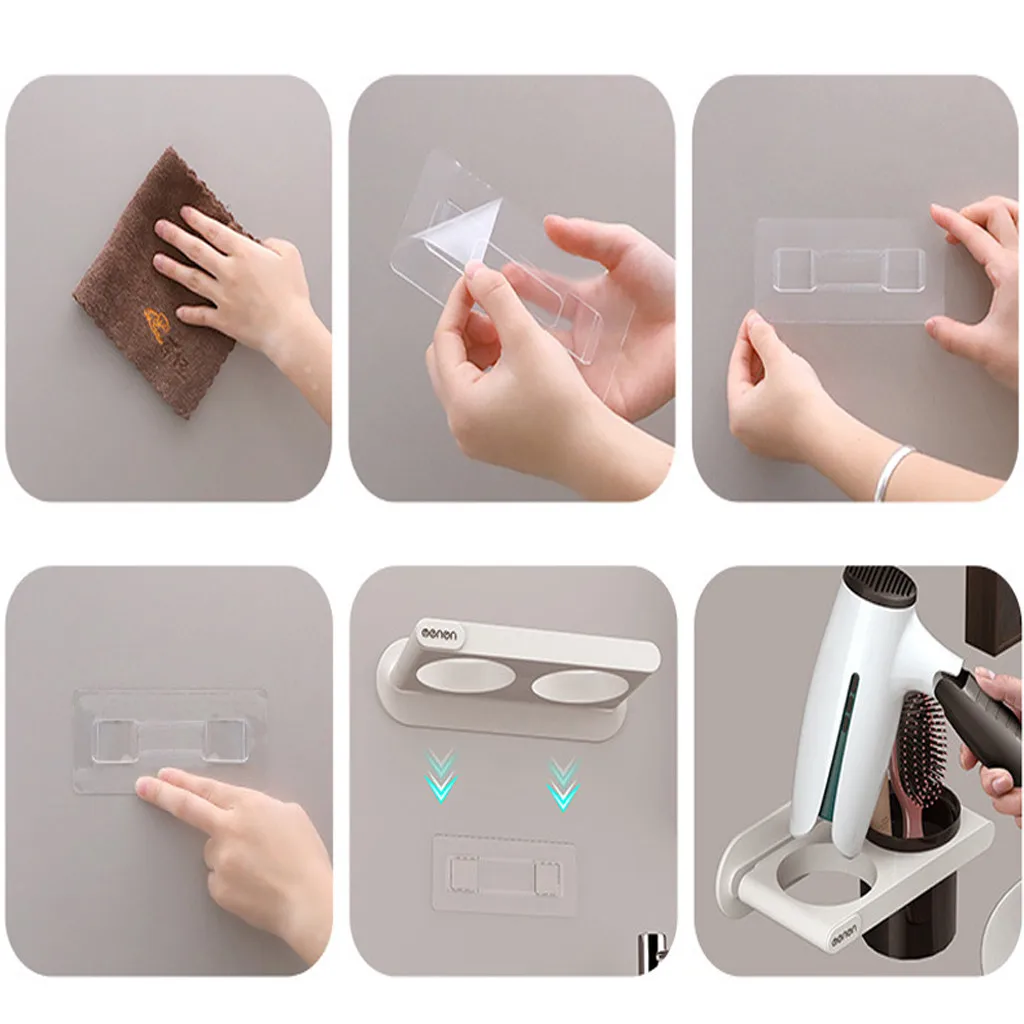 Wall Mounted Stand Hair Dryer Drier Comb Holder Rack Stand Set Storage Holder Organizer Rack Bathroom Accessories NEW