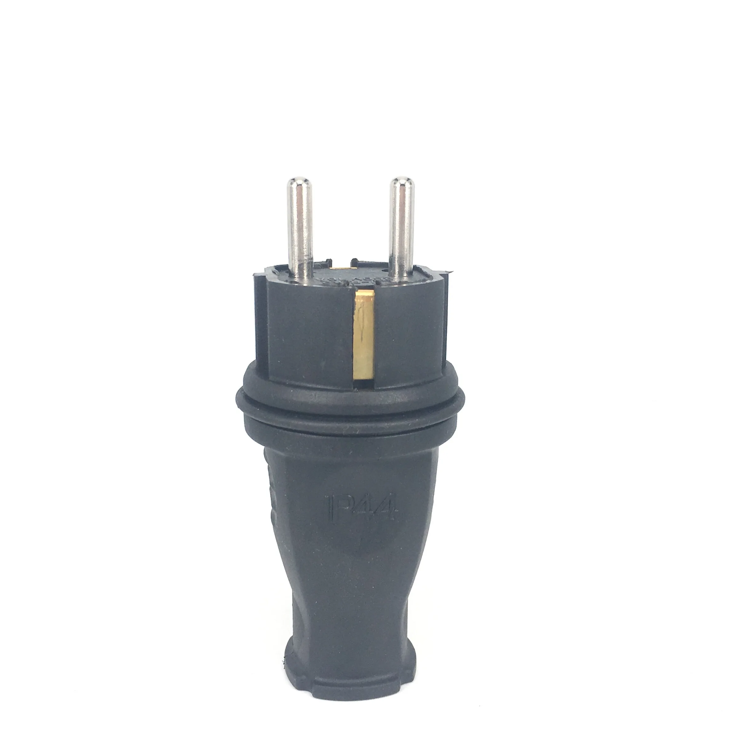 Rubber Waterproof Socket Plug EU Electrical Grounded European Connector With Cover IP44 For DIY Power Cable Cord 16A
